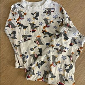 Hanna Andersson Christmas Penguin Print Kids Pajamas